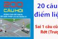 20 Câu hỏi điểm liệt thi bằng lái xe máy hạng A, A1